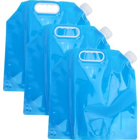 Lot de 3 sacs à gourde pliables et portables de grande capacité (5 L) pour sports de plein air-AquaForge (1/5)