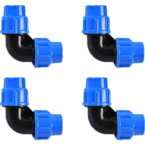 4 Pcs PE en Plastique Coude Adaptateur Connecteur, Raccord Coudé à 90 Degrés 25mm X 25 mm, pour PPR PE PVC Tuyau Connexion Raccord (1/5)