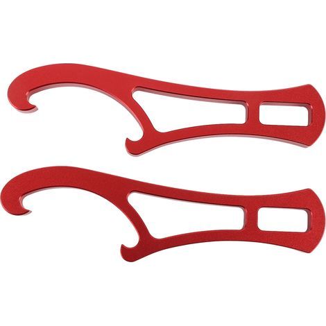 Mini clés de lutte contre l'incendie, 2 pièces, légères et portables en alliage d'aluminium, jeu de clés de pompier rouge (1/5)