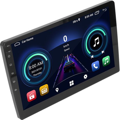 Système de navigation pour voiture avec lecteur DVD/CD, récepteur audio Bluetooth 5.0 et système Android 10.1 universel. (1/5)