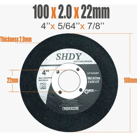 Diamètre extérieur 100 mm, diamètre intérieur 22 mm Disques abrasifs pour le traitement des métaux, meuleuses d'angle, disques de meulage pour acier inoxydable, disques de polissage. (1/5)