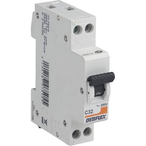 DEBFLEX - DISJONCTEUR 3KA PH+N 32A - 707505 - ORIGINE FRANCE