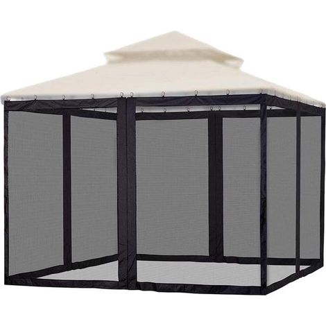 Für Terrasse 4x Pergola-Netz 3x3 m Moskitoschutznetz, Sonnenschutz, Belüftung, UV-beständig, für Garten und Camping