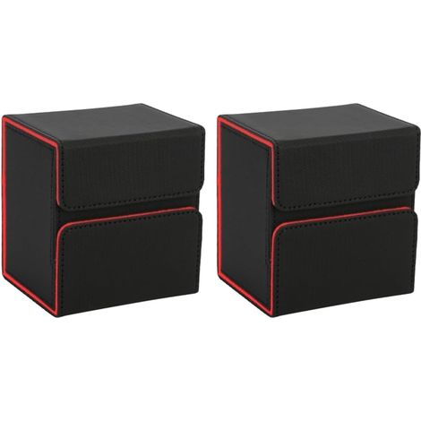 Boîte de Rangement Portable pour de Table, Protecteur de Carte, Boîte de Rangement de Grande Capacité Noir + Orange (1/5)