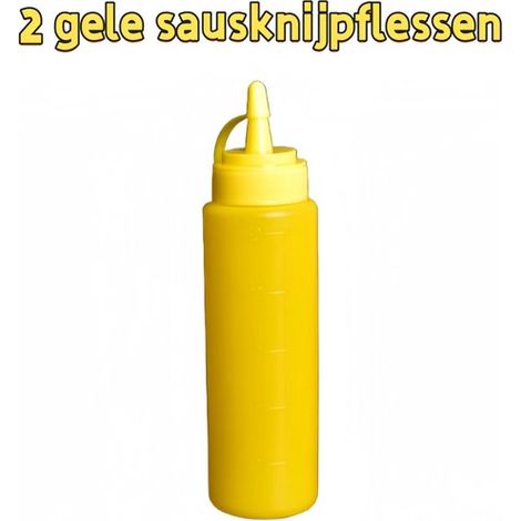 botellas exprimibles para salsa - Con tapa - Aptas para cocina doméstica - Botellas de salsa de un solo orificio - 250 ml - Rojas (1/5)