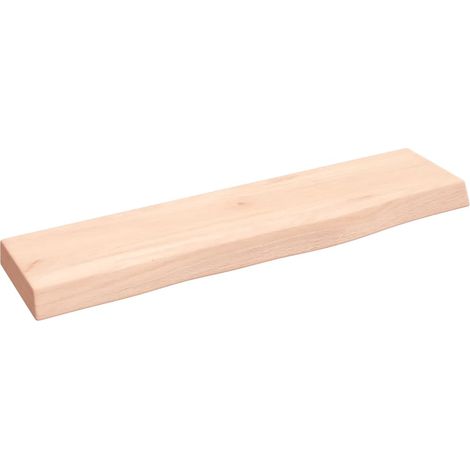 Étagère murale Moderne - Meuble Étagère murale Rangement multiposition 40x10x2 cm bois de chêne massif non traité -BV47081 (1/4)