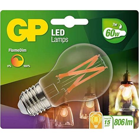 GP Lighting LED FlameDim E27 7W (60W) 806 lm GP 085430 marca GP BATTERIES (1/2)