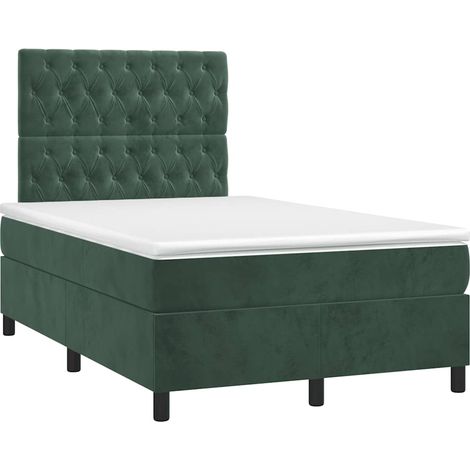 Maison Exclusive - Cama box spring con colchón terciopelo verde o (1/5)