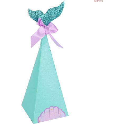 Boîtes Cadeau en Papier Queue de Poisson pour Mariages - 50 Pièces - Emballage pour Bonbons et Friandises (1/5)