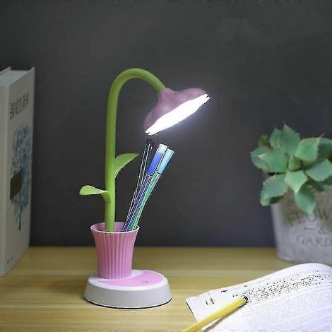 Touch-Nachttischlampe für Kinder, verstellbares Nachtlicht mit Dimmer, sanfte LED-Beleuchtung, tragbares Nachtlicht, modernes Design, berührungsgesteuert, ideal für Kinderzimmer, verstellbares Modell. (1/3)