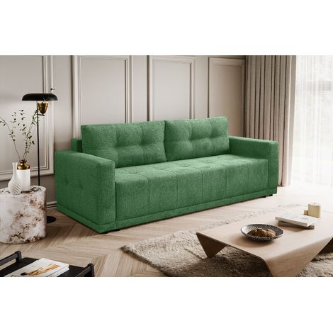 Lusso Sofa mit Schlaffunktion und Bettzeugcontainer Grün (1/5)