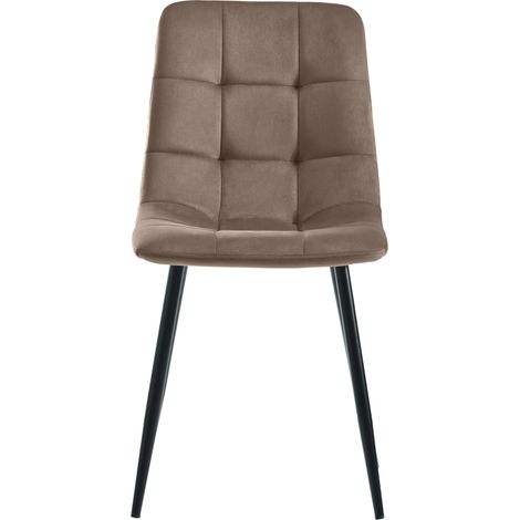 Essgruppe 117 x 68 cm mit 4 Samtstühlen in Braun (1/5)