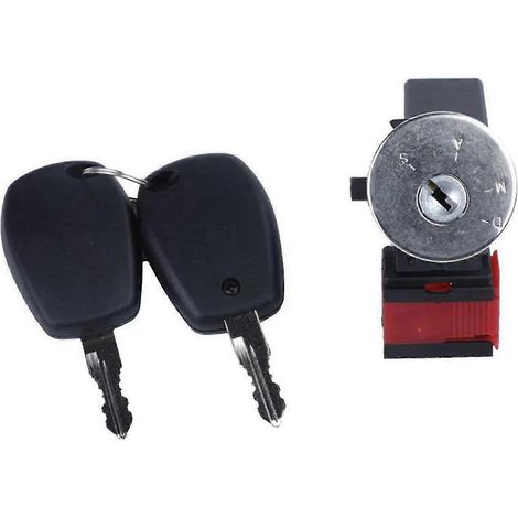 Cylindre de serrure d'allumage et 2 clés pour Sandero 806016505R 80601-6505R (1/4)