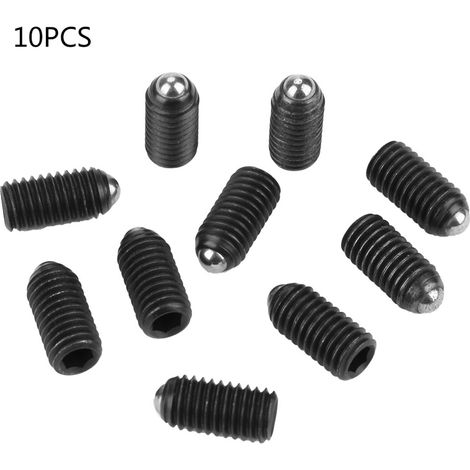 Jeu de 10 plongeurs à ressort à bille en acier au carbone à filetage hexagonal M8 (M816) (1/5)