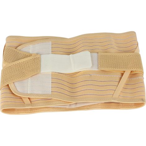 Ceinture lombaire respirante avec poche - Soutien et soulagement des douleurs dorsales unisexe - Jaune (1/5)