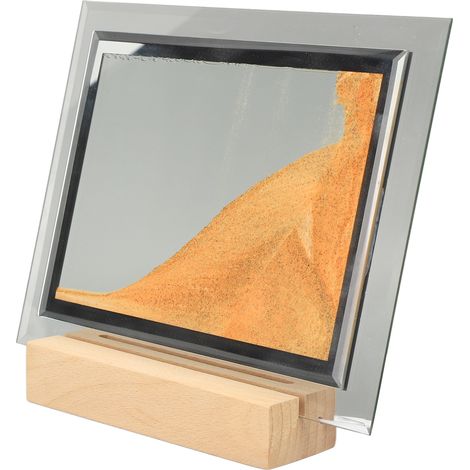 3D-LED-beleuchtete Sanduhr, Glas-Treibsandtisch für Büro, Schlafzimmer, Zuhause, 5V-USB-Stecker (1/5)