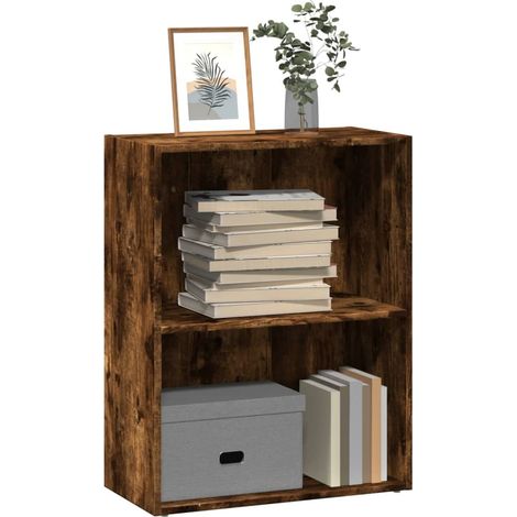 Bücherregal Räuchereiche 60x30x77 cm Holzwerkstoff