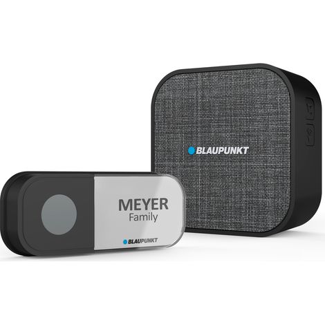 Kabelloser Gong, batteriebetrieben, mit Kontrollleuchte und MELO-D Stoffbezug - BLAUPUNKT- 350101 (1/5)