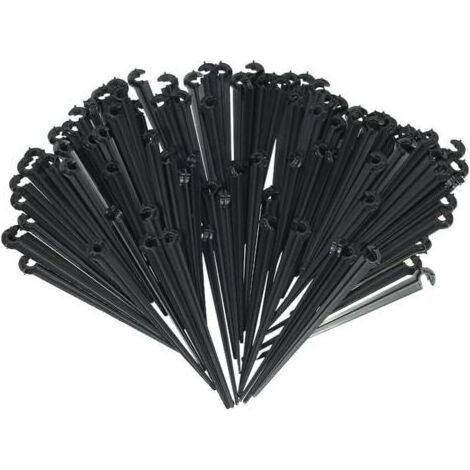100PCS Goutteur Irrigation Réglable de Tuyau, Système d'Arrosage Automatique Goutte à Goutte, Gicleurs Drippers, Piquets de Support, pour Plante Serre/DIY Jardin/Parterres de Fleurs/Her (1/5)