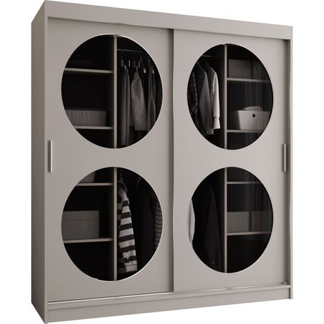 Armario Hartford 529, Cachemira, 200x180x62cm, Puertas de armario: Correderas, Número de estantes: 5 (1/5)