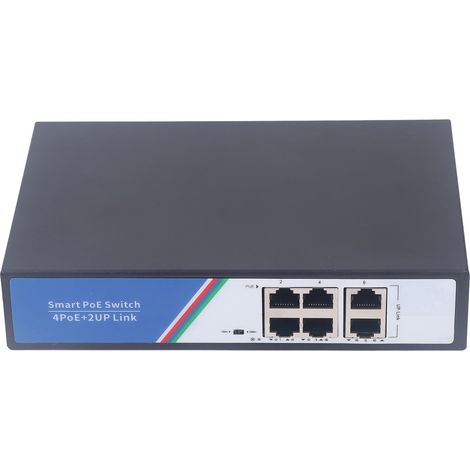 Commutateur réseau 6 ports 12Gbps capacité de commutation répartiteur réseau branché et utilisé 100‑240V prise UE (1/5)