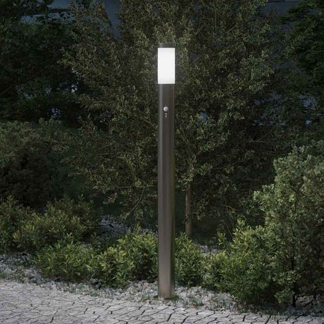 Baliza luminosa con sensor de movimiento, 110 cm, acero inoxidable, IP44