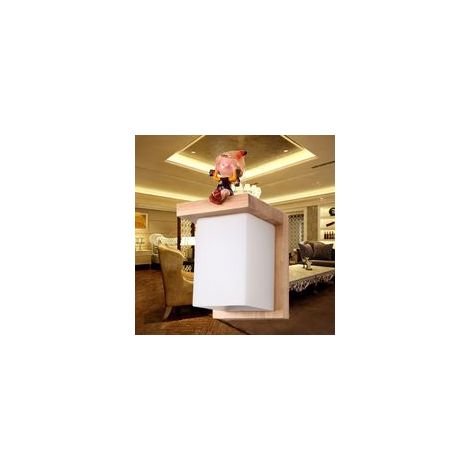 Lámpara de pared LED Lightess para interiores, lámpara de pared de madera creativa, iluminación vertical y ascendente para habitación infantil, escalera, pasillo, blanco cálido.