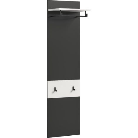 Canu Wandgarderobe 2 Haken weiß, grau.