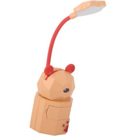 Lampe de bureau pour enfants Design de dessin animé 360 degrés Col de cygne Protection des yeux non toxique ère chaude (jaune) S (1/4)