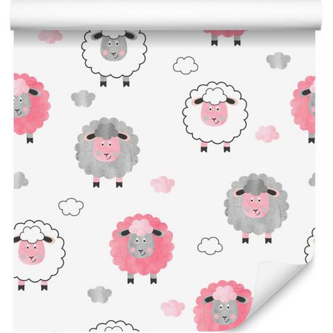 Papier peint « Moutons devant les nuages » pour salon et chambre 50x1000 cm (1/5)