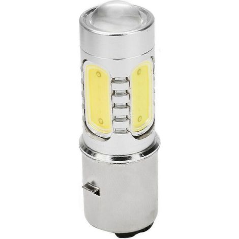 12V H6 BA20D 4 COB LED Weiß Motorradscheinwerfer, Roller-/Quad-Glühbirne, Leistungsstarke Beleuchtung, Direkter Ersatz