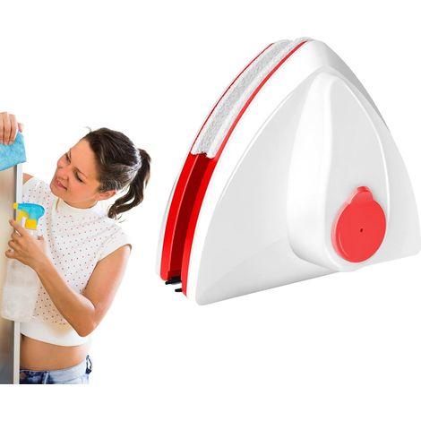 Lave Vitre Magnétique Nettoyeu,Nettoyant à vitres Double Face,Verre latéral Outils d'essuie-Glace,avec Corde Anti-Chute,pour épaisseur de Verre 8-15 mm Outil de Nettoyage magnétique (8-15 mm)