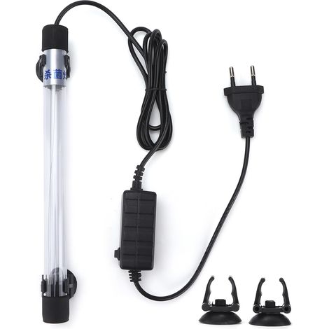 Lampe Submersible à lumière propre pour Aquarium, stérilisateur UV, lampe à algues vertes pour Aquarium, prise PondEU 220-240V 11W (1/5)