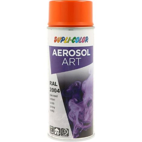 Peinture Aerosol Art Ral2004 Brillant 400 Ml Dupli Color Orange Pur