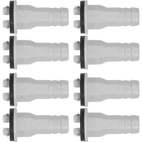 YUIT-Lot de 8 Raccords deTuyau D'évacuation pour Climatisation, AdaptateurdeDrainage en Plastique Blanc Anneau,Installation Facile pour Unités Extérieures (1/5)