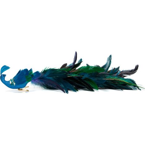 Plume De Paon Artificielle - Figurine Oiseau Décoratif - Pour Décoration Intérieure Jardin Fête - 33 Cm - 1 Pièce (1/5)