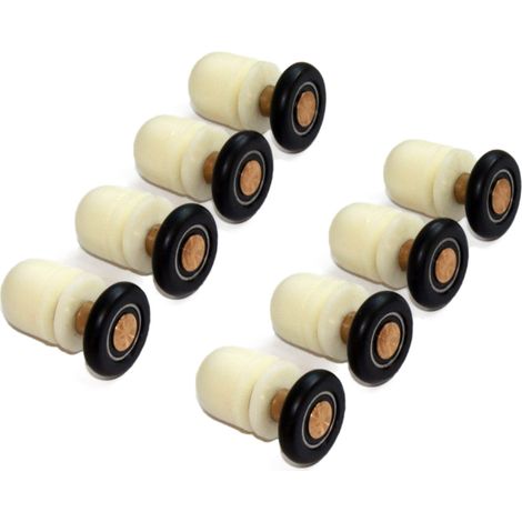 Idralite – Kit de 8 roulettes de remplacement pour verre cabine douche – Compatibilité 3 à 6 mm – Fonctionnement fluide – Pour porte coulissante (1/5)