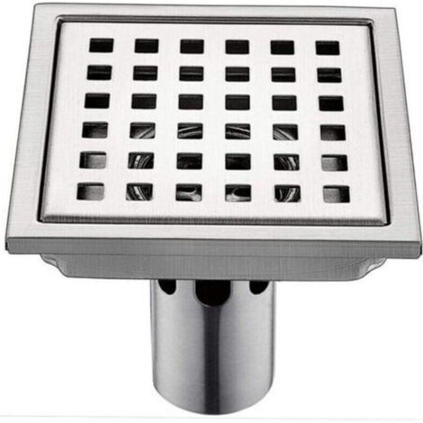 Shower Floor Drain 15 15cm Square 304 Stainless Steel Dryer Steel Shower Grate Floor Drain Anti-Odor OUYLAF (1/4)
