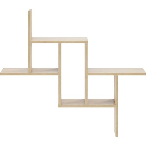 vidaXL Estante de pared Roble Sonoma 87 x 17 x 75 cm (1/2)
