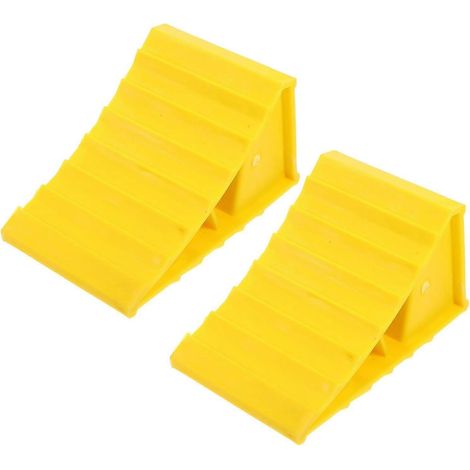 Cales de remorque avec poignée 2 blocs ABS pour camping-cars et calèches protection pneus pour stationnement prolongé (1/5)