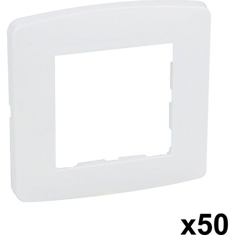 Plaque blanche 1 p. X 50 Pces EUR'OHM 61896 (1/5)