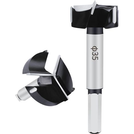 Mèche Forstner en Carbure de Tungstène 35 mm pour Bois Dur, Perceuse, Coupe-Bois, Kit d'Outils pour Plastique, Contreplaqué (1/5)