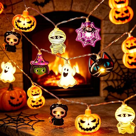 20 LED Halloween Guirlande Lumineuse 3m – Guirlande lumineuse d'Halloween efficacité max top vente t (1/5)
