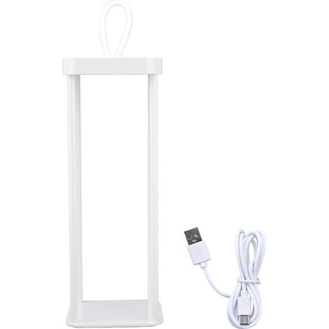 Wiederaufladbare LED-Campinglampe per USB, 2 Helligkeitsstufen, lange Akkulaufzeit, Weiß (1/5)