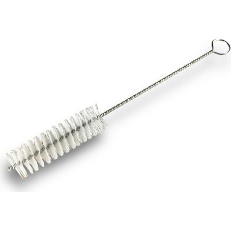 Goupillon NYLON multifonction Ø 30 mm Longueur 300 mm Garnissage 100 mm Ramonage brossage curetage nettoyage Conduits tubes tuyaux Manche acier torsadé Kibros 13030300N (1/4)