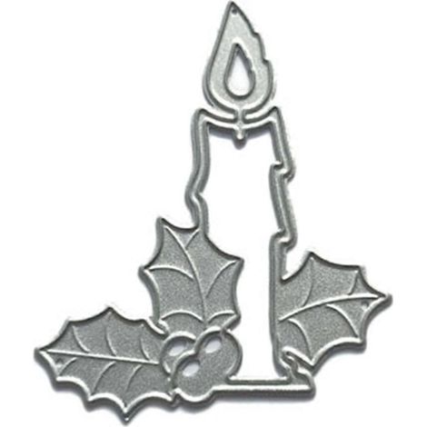 Weihnachtskerzen-Stanzschablone aus Metall zum Selbermachen von Scrapbooking-Alben, Papierkarten und Prägearbeiten