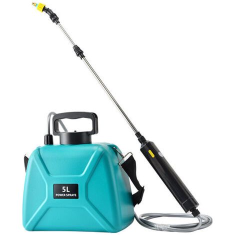 Pulvérisateur Électrique de Jardin avec 3 Buses Réglable, USB Rechargeable, Pulvérisateur de Protection des Plantes pour Jardin, Désherbage et Lavage de Voiture (5L Pulvérisateur Vert)