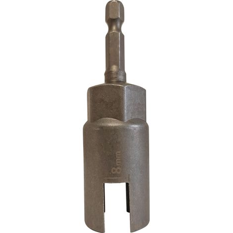 Douille hexagonale 1/4" 8 mm fente Cr-V Clé Allen 80 mm de long pour outils électriques pour fixation de crochets à vis, porte-tasses M8,5 M7,5 M6 M5 et écrous à ailettes (1/5)