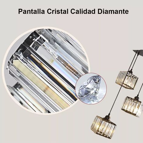 Abat-jour Cristal pour Suspension Square avec Base E26/E27 110‑220V (1/5)