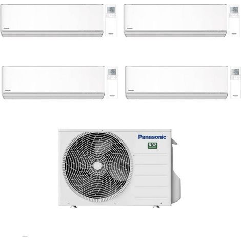 Panasonic Climatizzatore Quadri Split Etherea White 9+9+9+9 CU-4Z80TBE Inverter R-32 Wi-Fi Classe A++